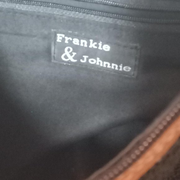 Purse, Frankie & Johnnie , woman's purse,crossbody, Black and tan , - Picture 3 of 9